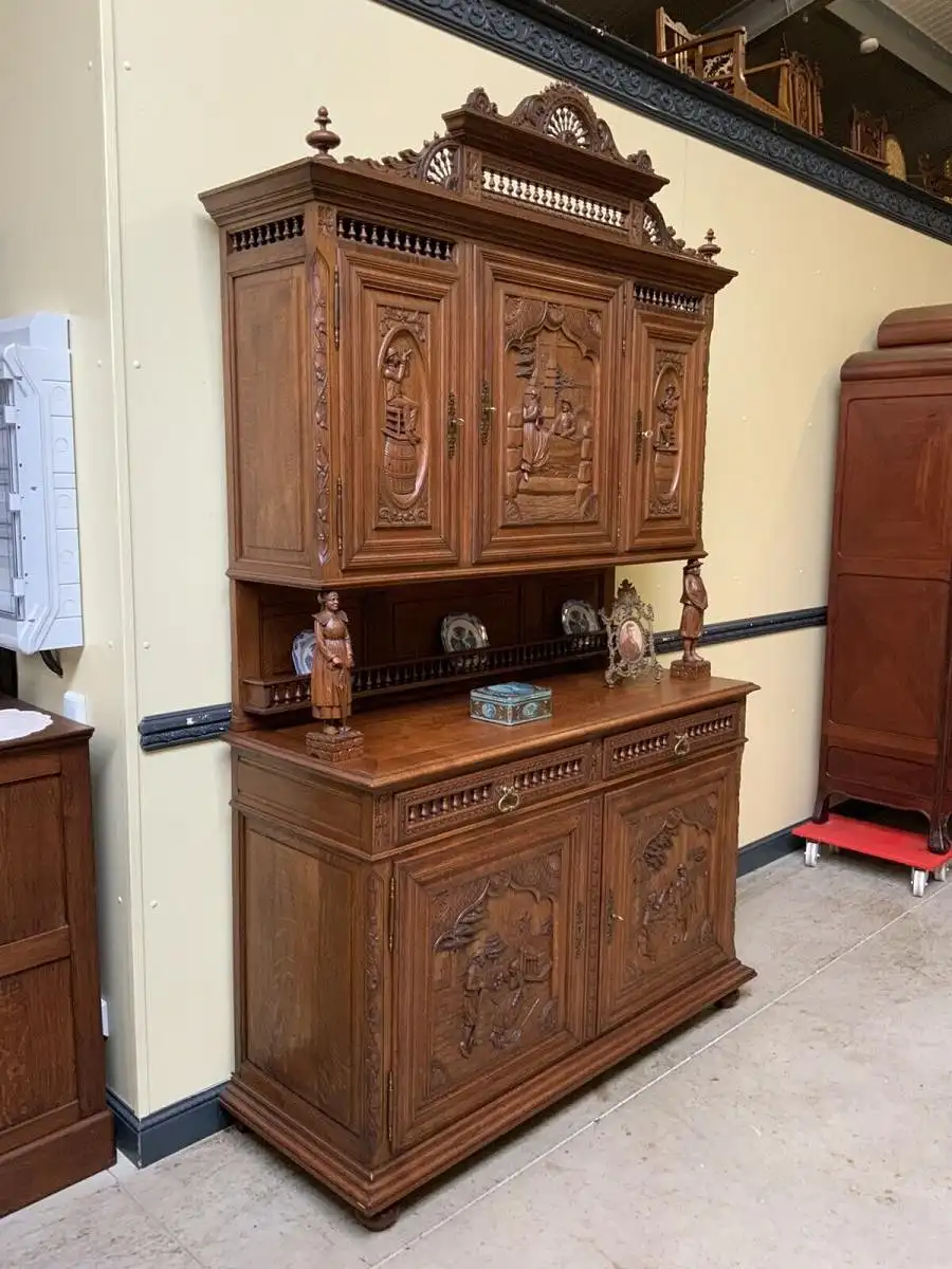 Antikes traumhaftes bretonisches Aufsatz Buffet, Kredenz - Lieferung möglich! 3