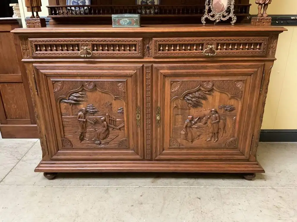 Antikes traumhaftes bretonisches Aufsatz Buffet, Kredenz - Lieferung möglich! 4