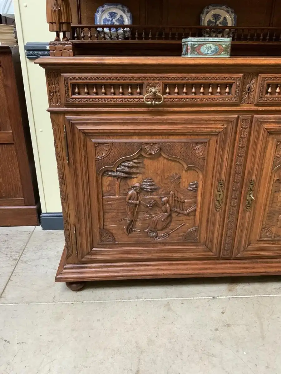Antikes traumhaftes bretonisches Aufsatz Buffet, Kredenz - Lieferung möglich! 5