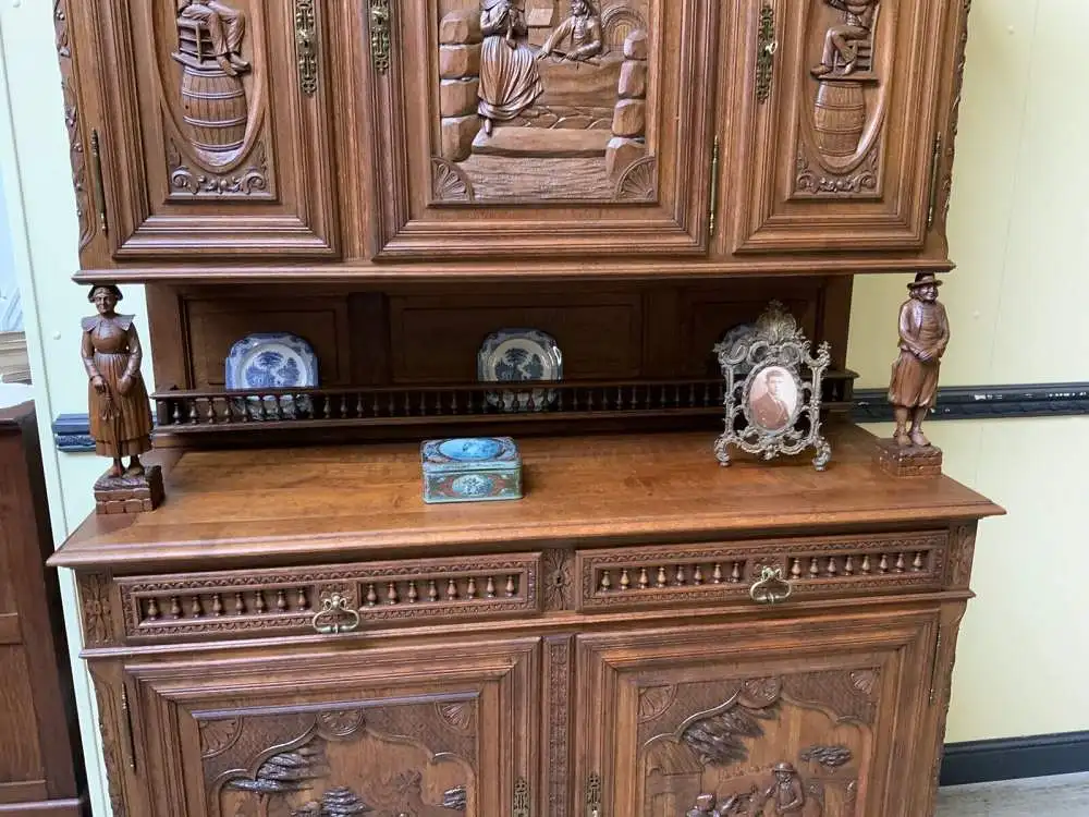 Antikes traumhaftes bretonisches Aufsatz Buffet, Kredenz - Lieferung möglich! 7