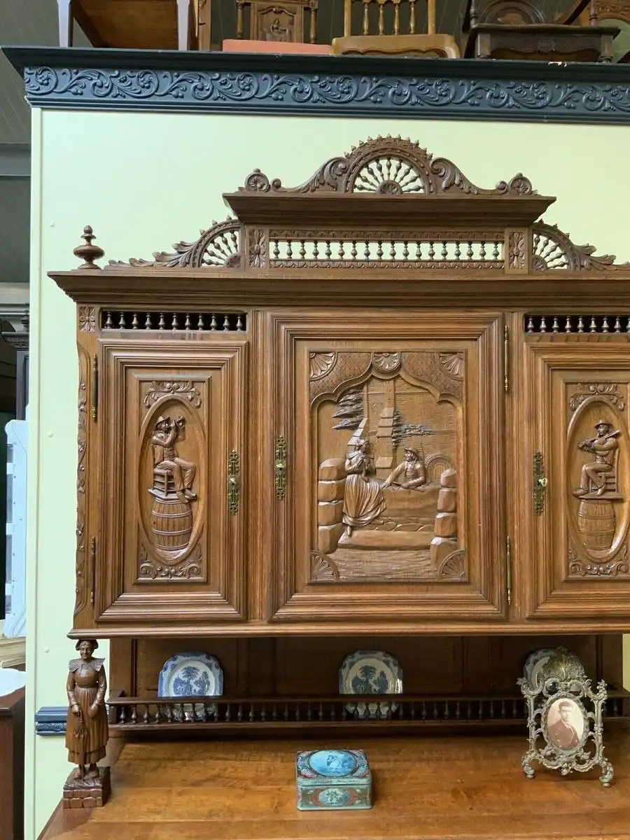 Antikes traumhaftes bretonisches Aufsatz Buffet, Kredenz - Lieferung möglich! 9