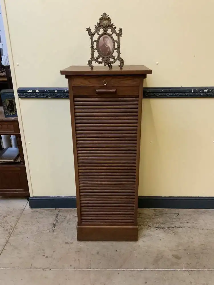 Antiker Art Deco Rollladen Archivschrank - Lieferung möglich! 0
