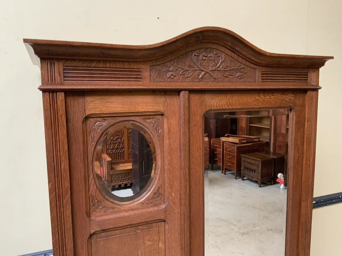 Antiker Jugendstil Wäscheschrank, Kleiderschrank -   Lieferung möglich! 13