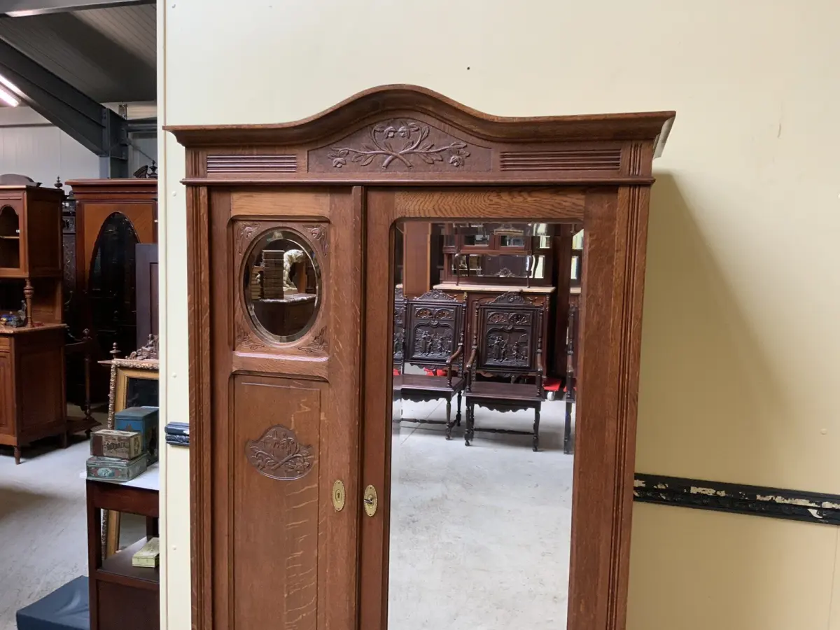 Antiker Jugendstil Wäscheschrank, Kleiderschrank -   Lieferung möglich! 9