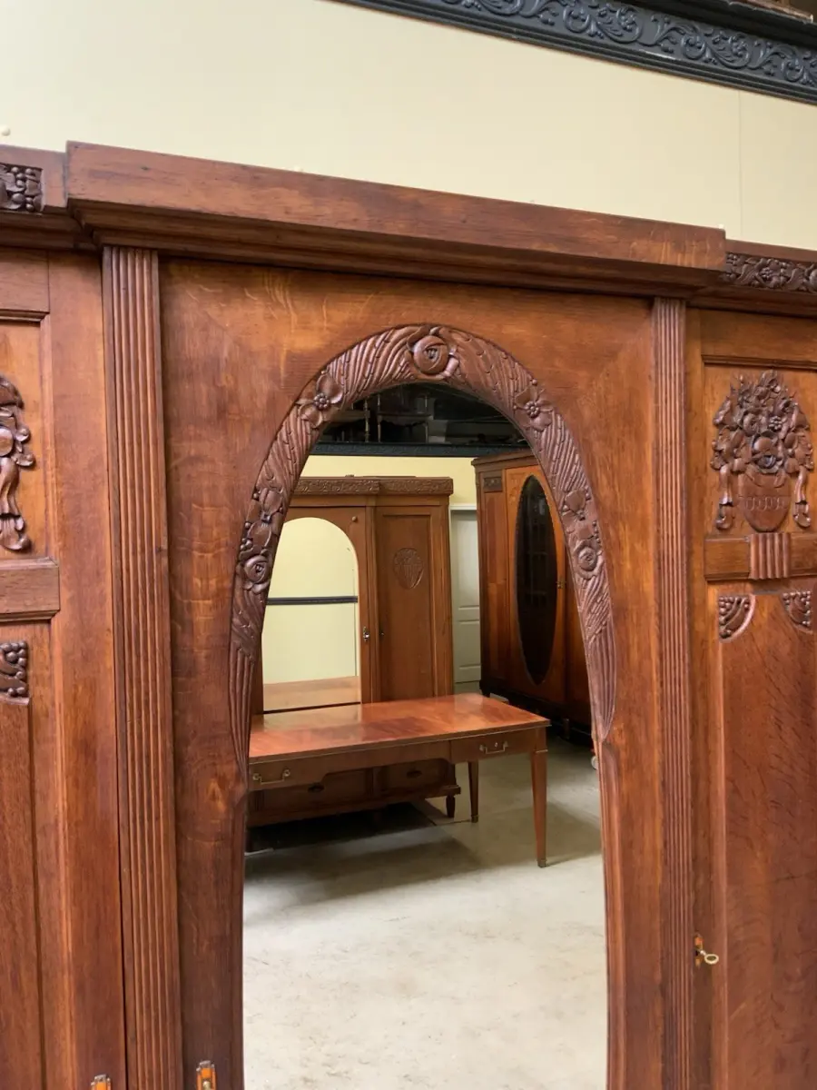 Antik - breiter Wäscheschrank, Kleiderschrank - Art Deco -  Lieferung möglich! 12