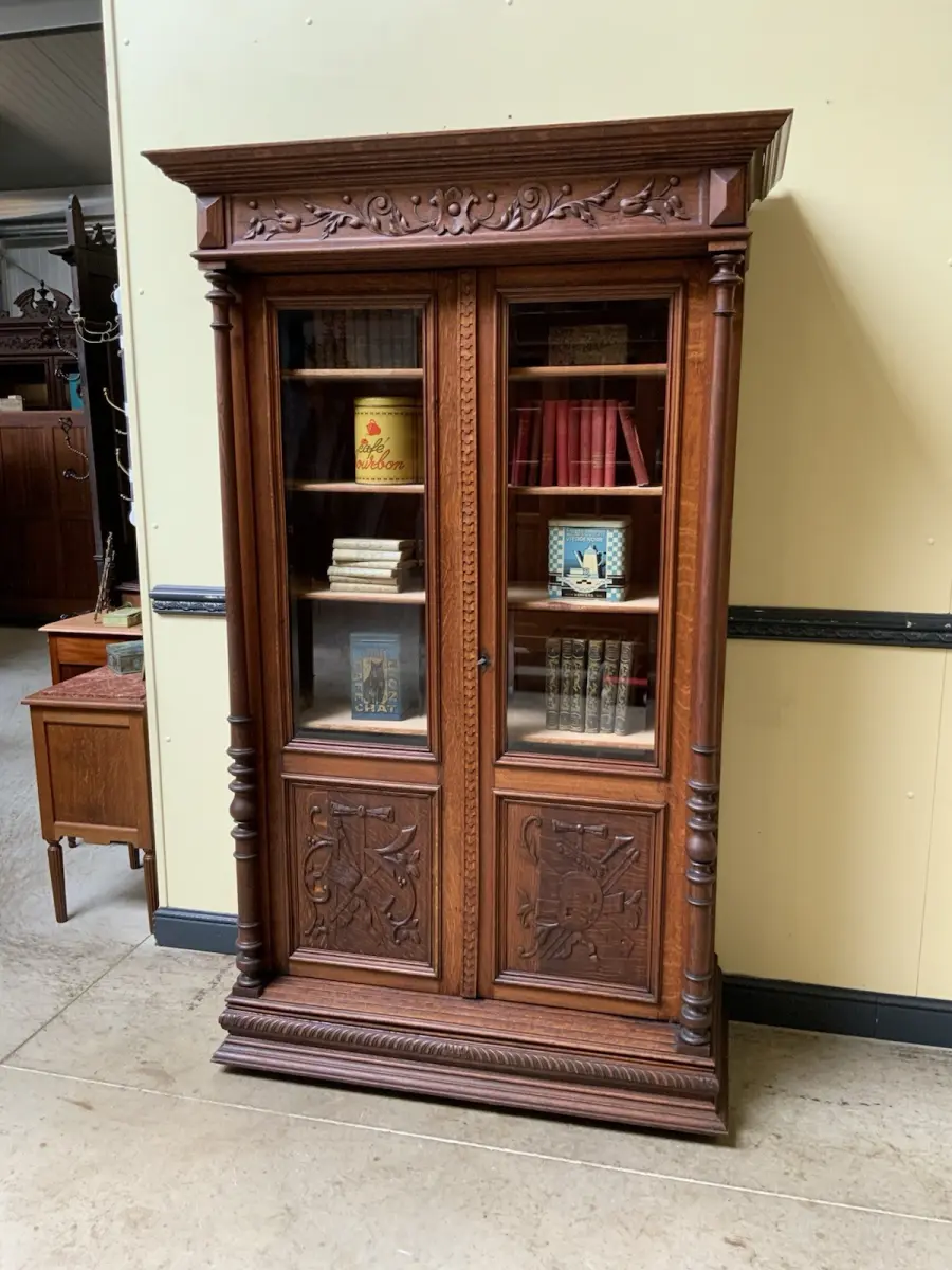 Antiker Gründerzeit Bücherschrank, Vitrine, Traumhaft - Lieferung möglich!