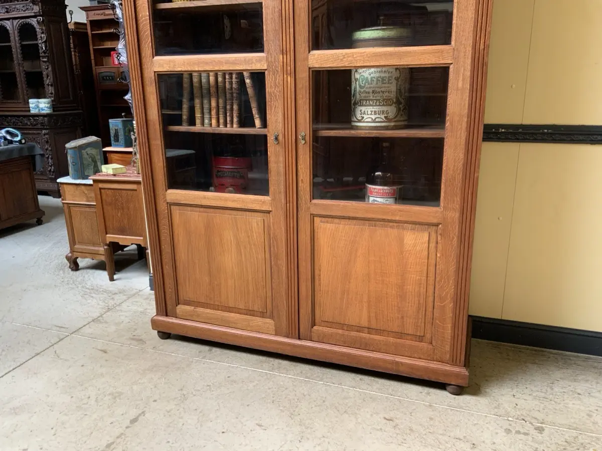 Antiker Jugendstil Bücherschrank, Vitrine, Traumhaft - Lieferung möglich! 13