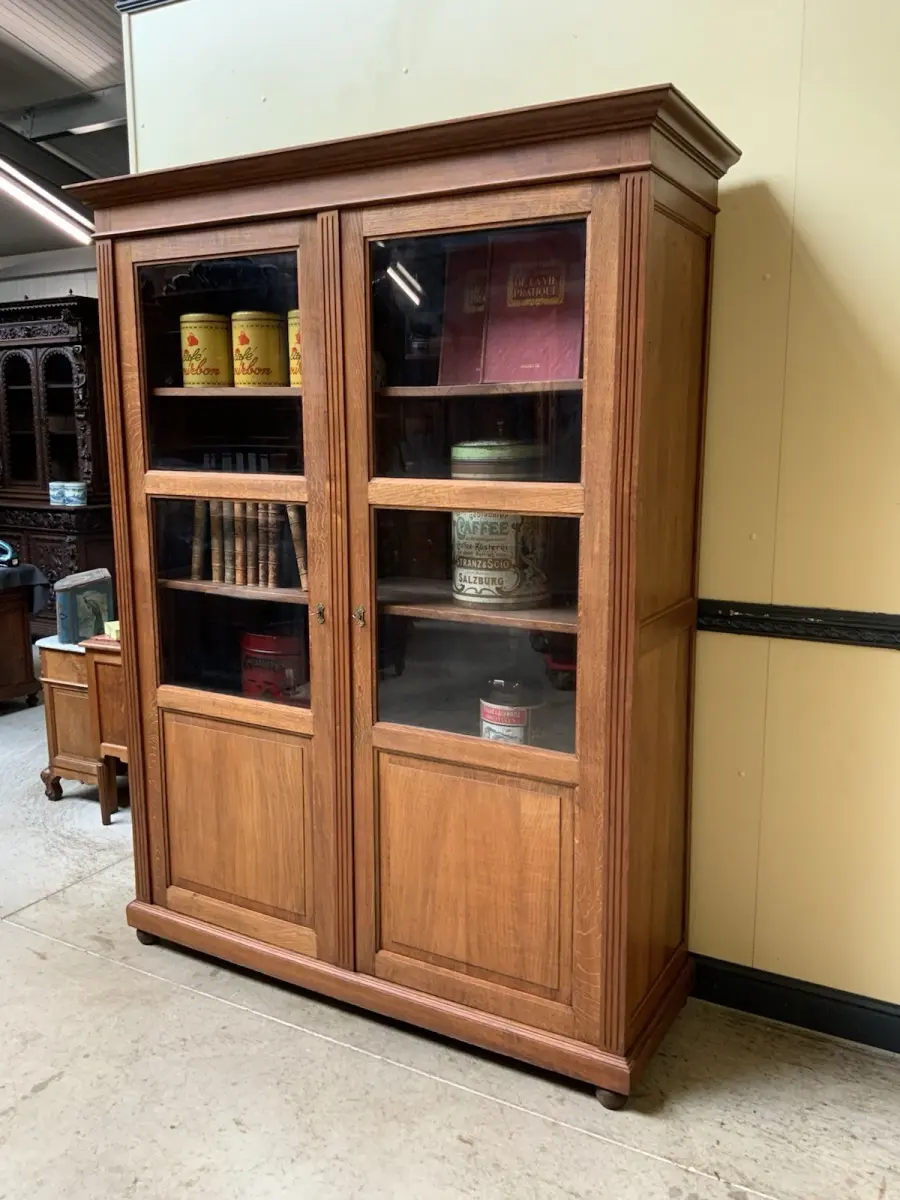 Antiker Jugendstil Bücherschrank, Vitrine, Traumhaft - Lieferung möglich! 14
