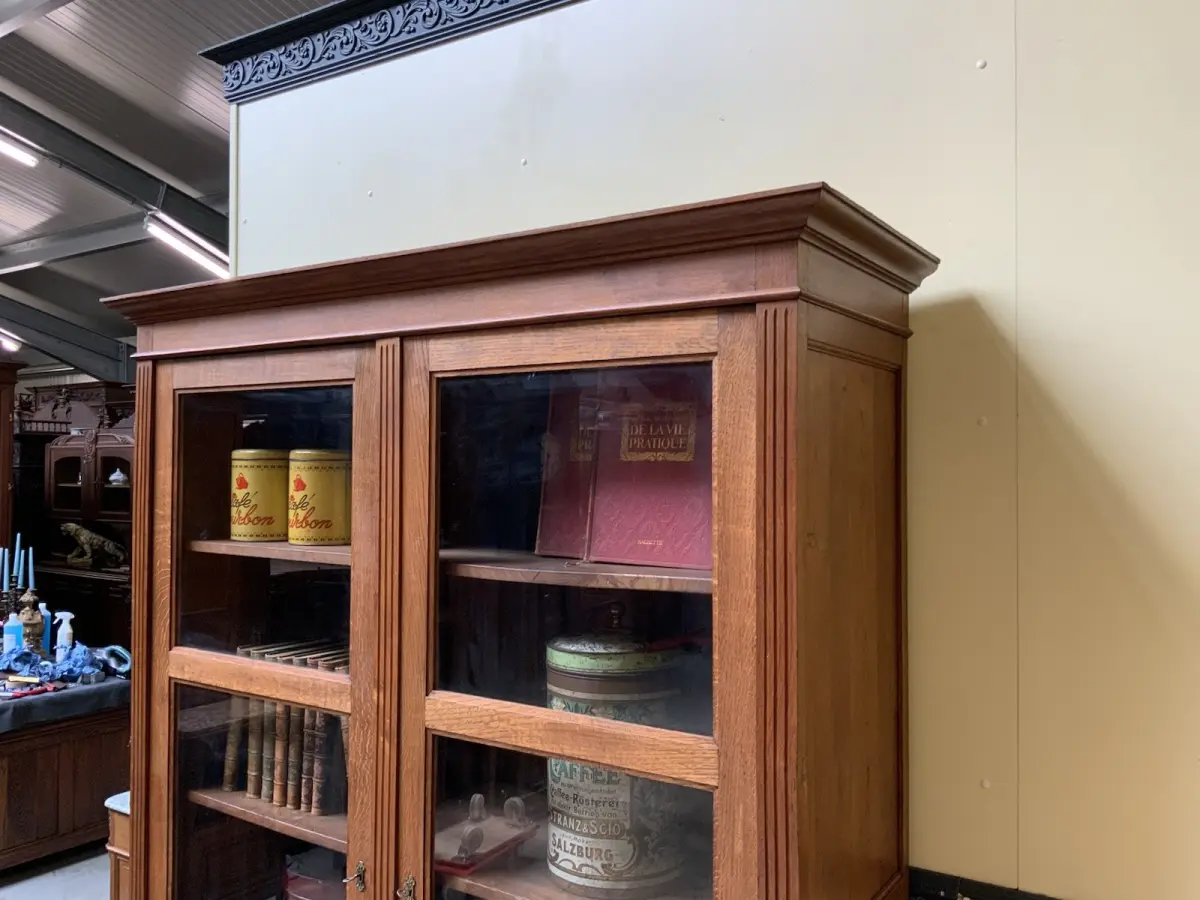 Antiker Jugendstil Bücherschrank, Vitrine, Traumhaft - Lieferung möglich! 15