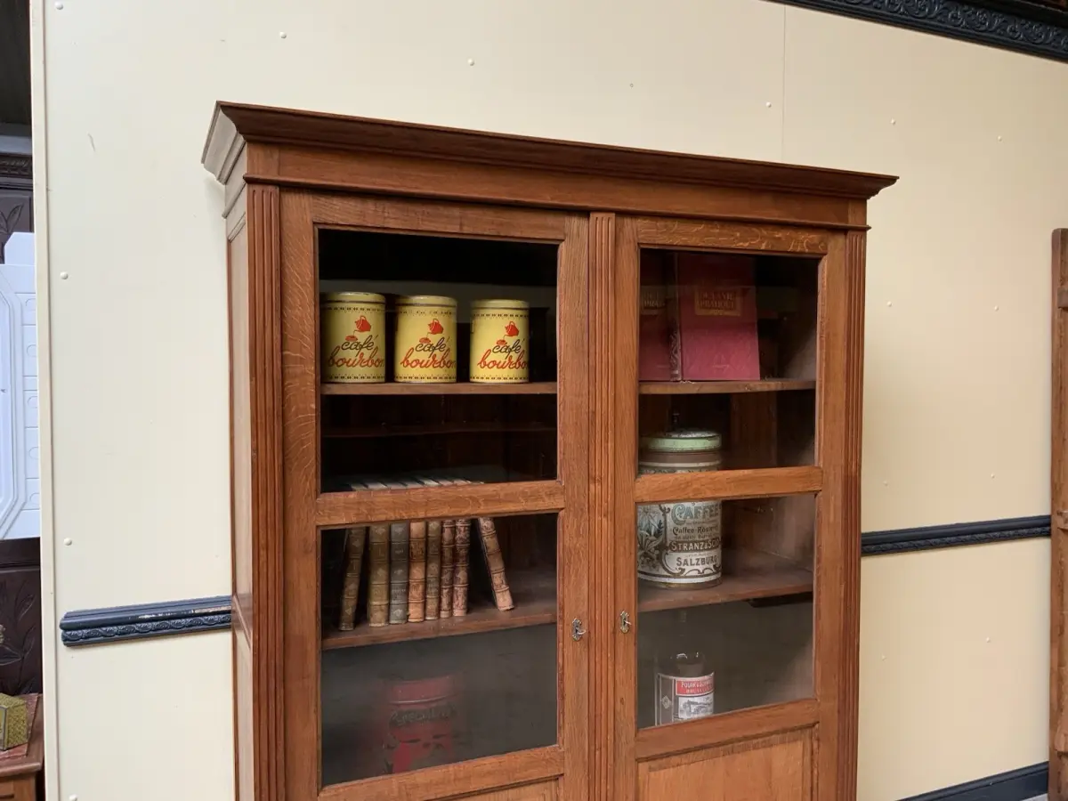 Antiker Jugendstil Bücherschrank, Vitrine, Traumhaft - Lieferung möglich! 7