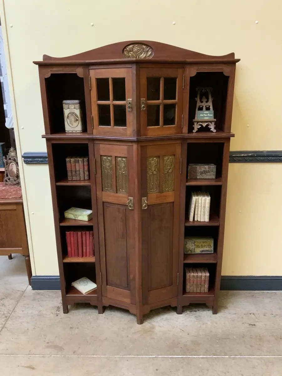 Antike Jugendstil Vitrine, Bücherschrank,  - Traumhaft   - Lieferung möglich!