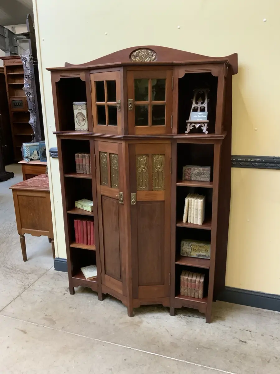 Antike Jugendstil Vitrine, Bücherschrank,  - Traumhaft   - Lieferung möglich! 1