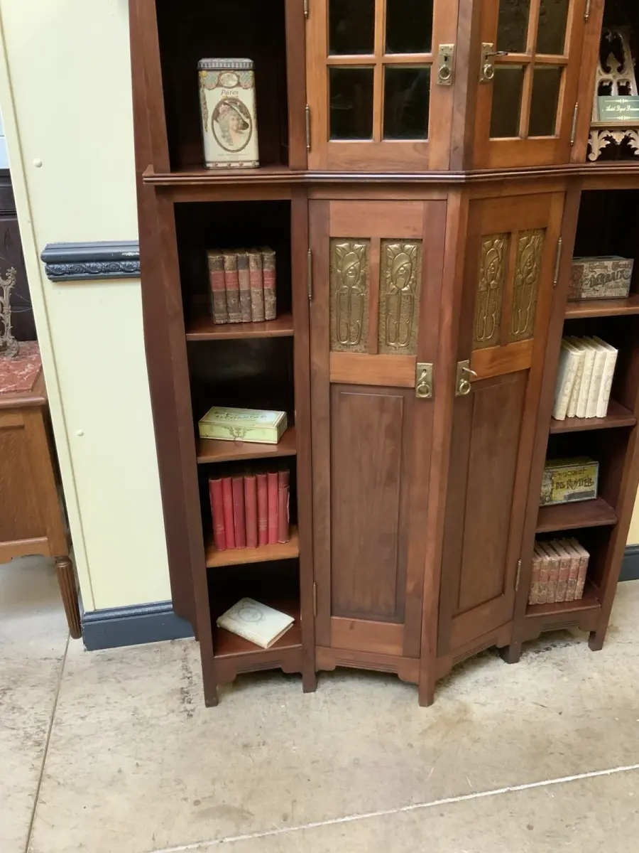 Antike Jugendstil Vitrine, Bücherschrank,  - Traumhaft   - Lieferung möglich! 11