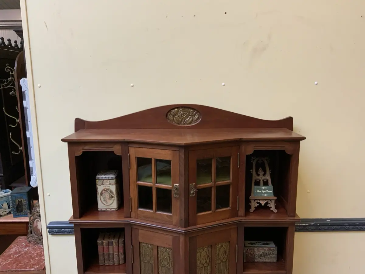 Antike Jugendstil Vitrine, Bücherschrank,  - Traumhaft   - Lieferung möglich! 13