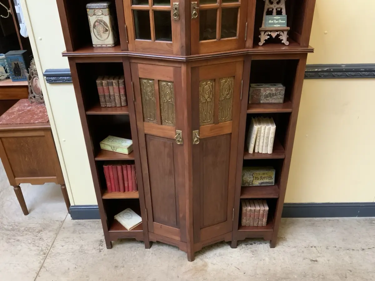 Antike Jugendstil Vitrine, Bücherschrank,  - Traumhaft   - Lieferung möglich! 14
