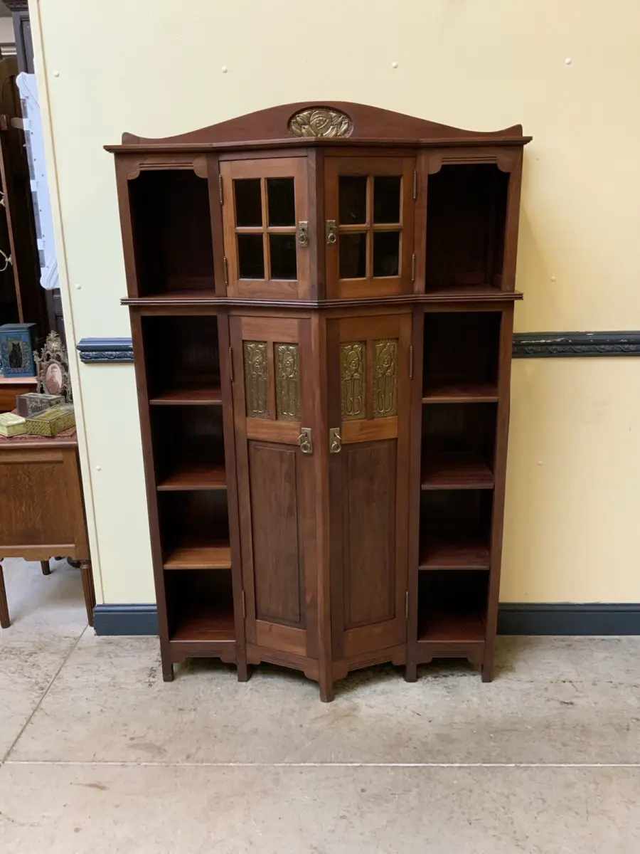 Antike Jugendstil Vitrine, Bücherschrank,  - Traumhaft   - Lieferung möglich! 15