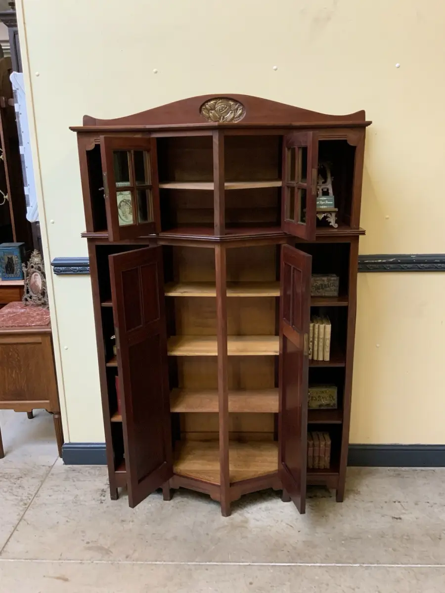 Antike Jugendstil Vitrine, Bücherschrank,  - Traumhaft   - Lieferung möglich! 16