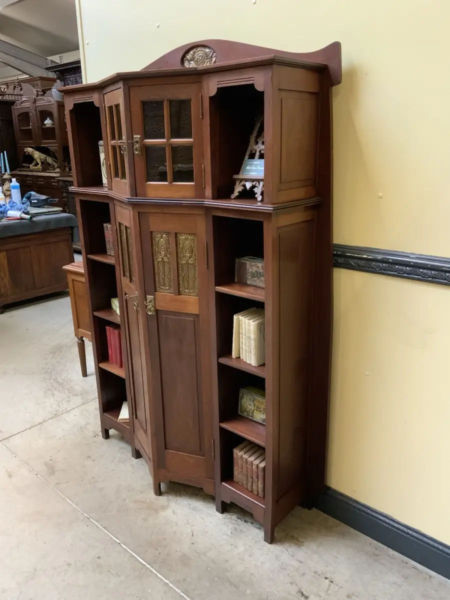 Antike Jugendstil Vitrine, Bücherschrank,  - Traumhaft   - Lieferung möglich! 3
