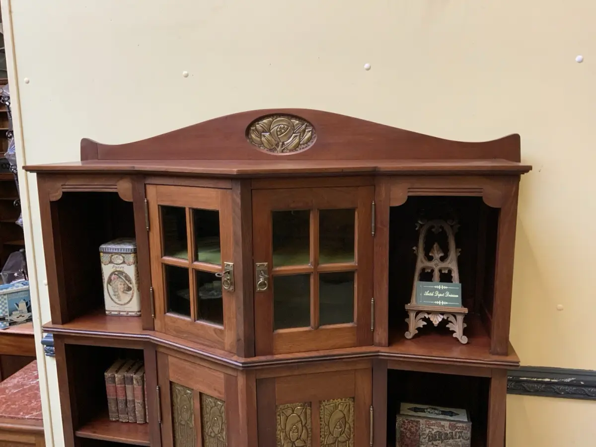Antike Jugendstil Vitrine, Bücherschrank,  - Traumhaft   - Lieferung möglich! 7