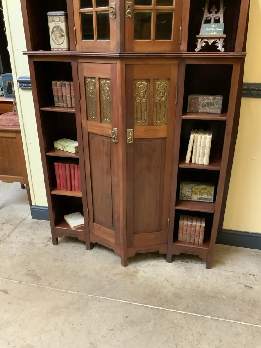 Antike Jugendstil Vitrine, Bücherschrank,  - Traumhaft   - Lieferung möglich! 9