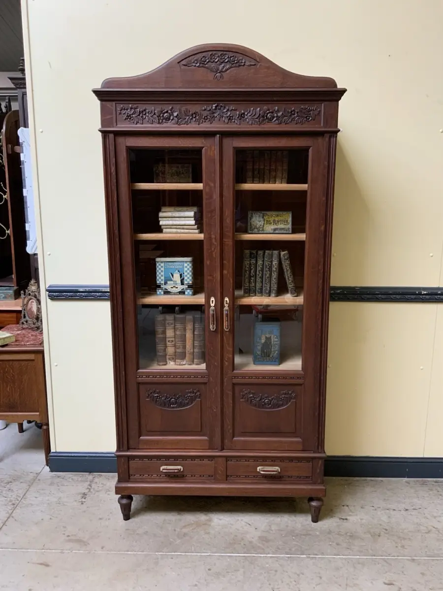 Antiker traumhafter Jugendstil Bücherschrank, Vitrine, - Lieferung möglich!