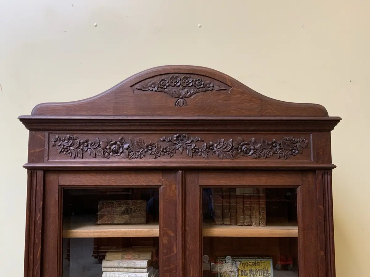 Antiker traumhafter Jugendstil Bücherschrank, Vitrine, - Lieferung möglich! 12