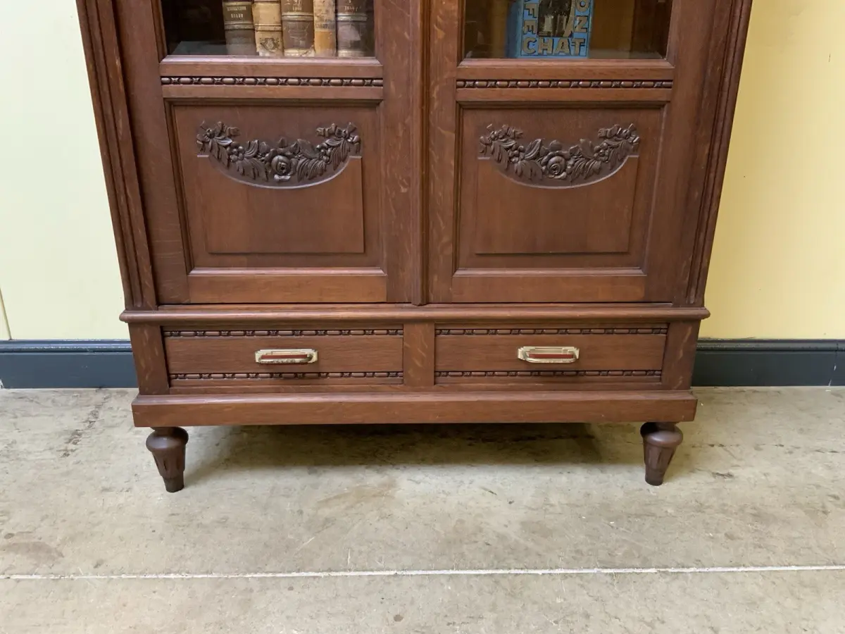 Antiker traumhafter Jugendstil Bücherschrank, Vitrine, - Lieferung möglich! 13
