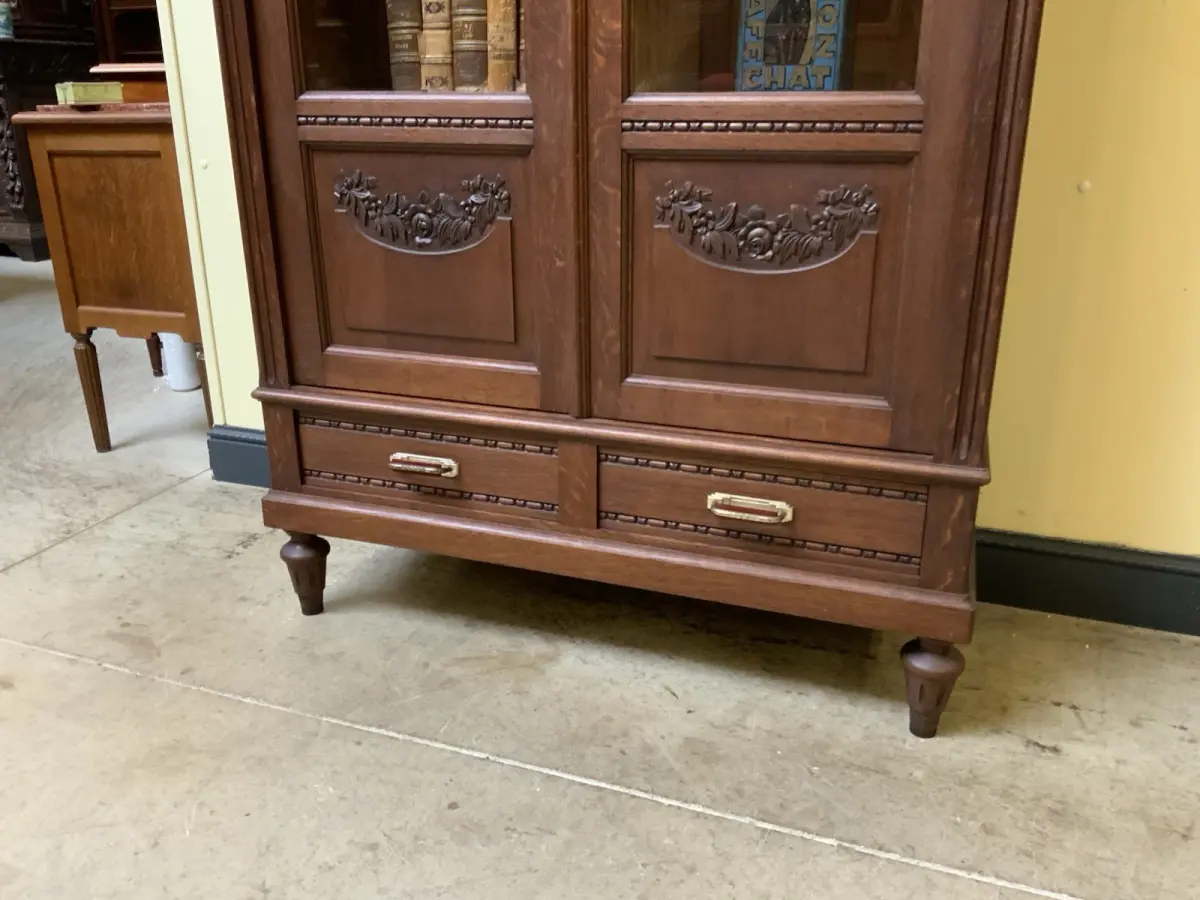 Antiker traumhafter Jugendstil Bücherschrank, Vitrine, - Lieferung möglich! 14