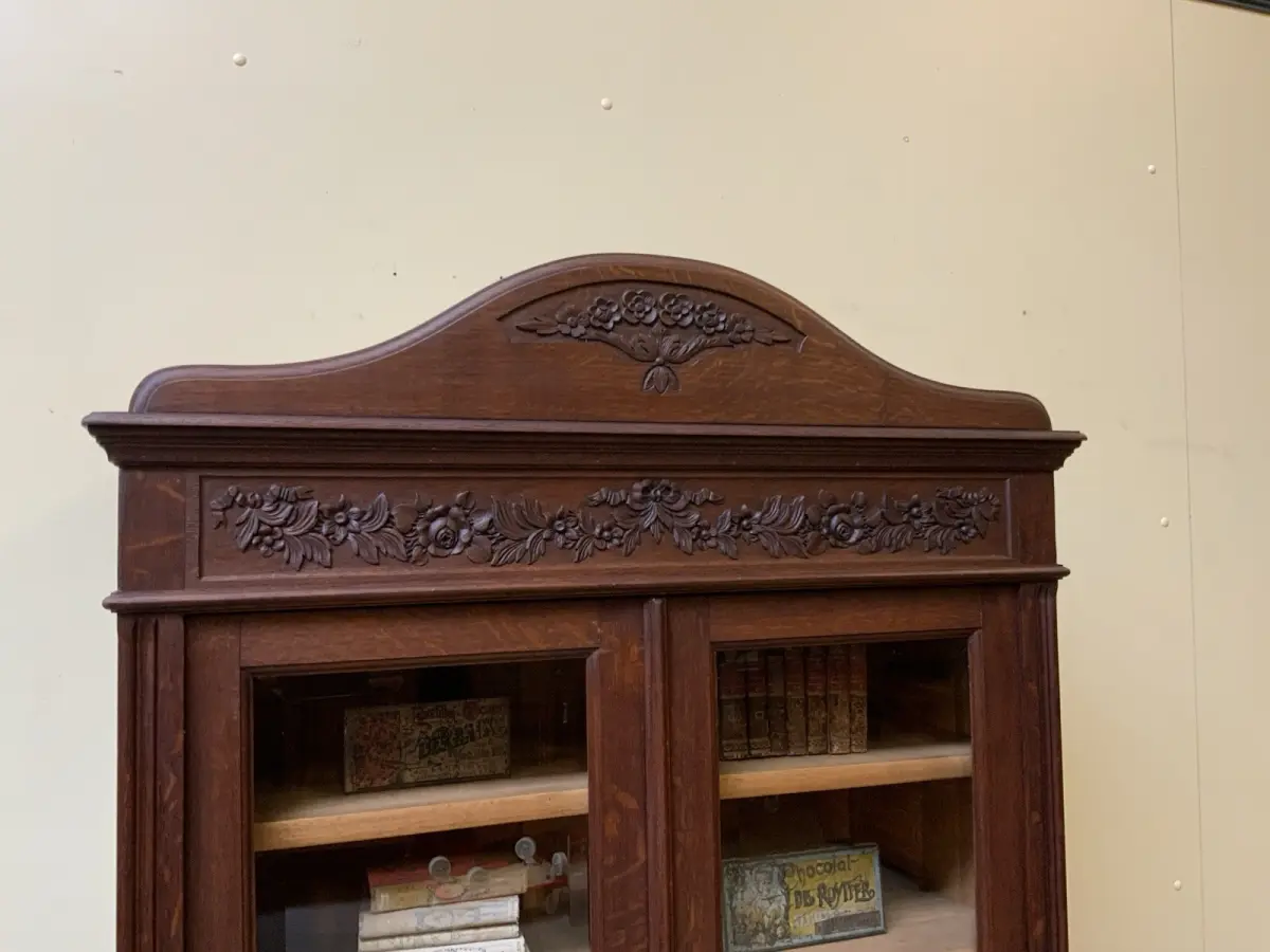 Antiker traumhafter Jugendstil Bücherschrank, Vitrine, - Lieferung möglich! 17