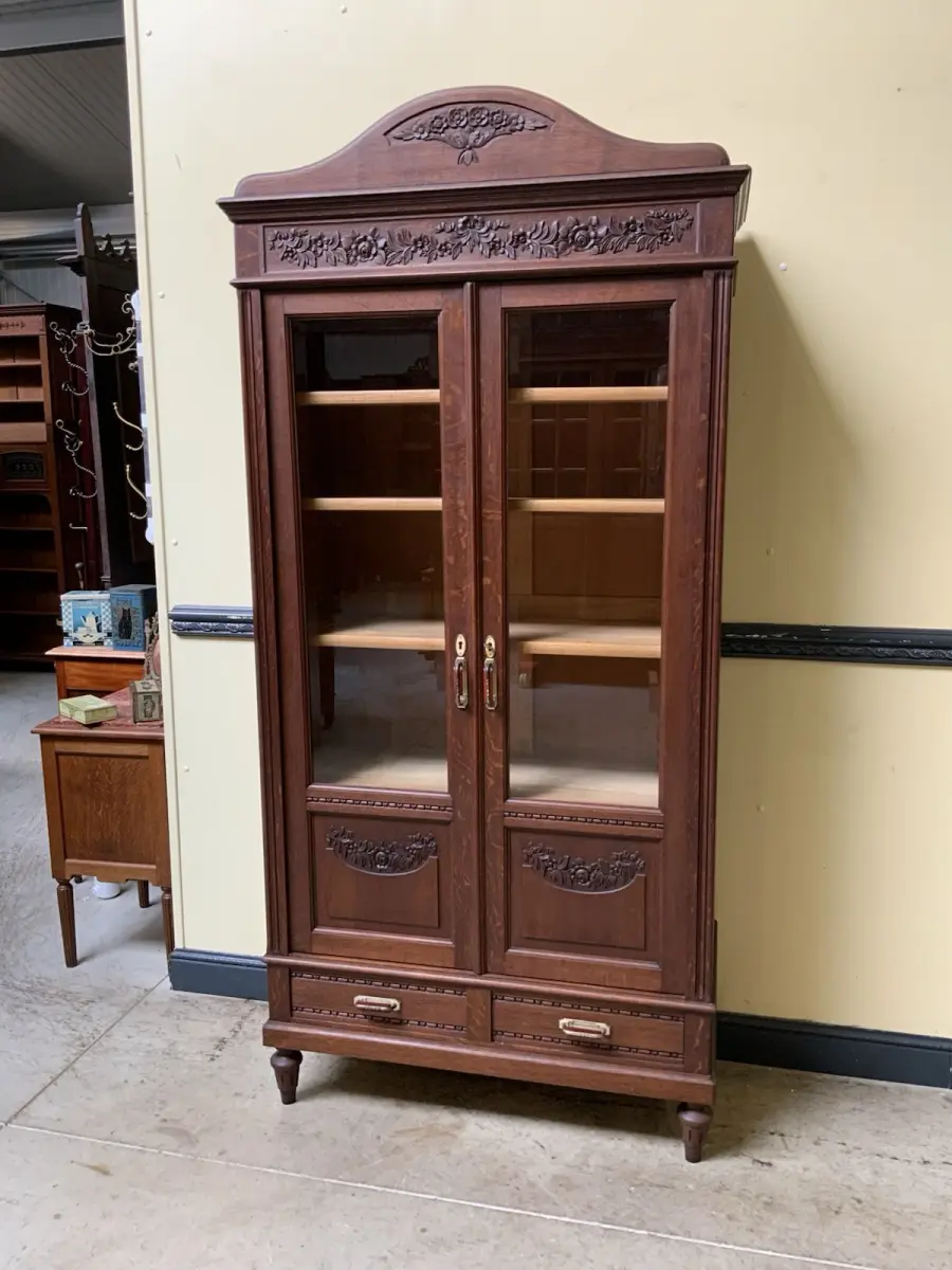 Antiker traumhafter Jugendstil Bücherschrank, Vitrine, - Lieferung möglich! 19