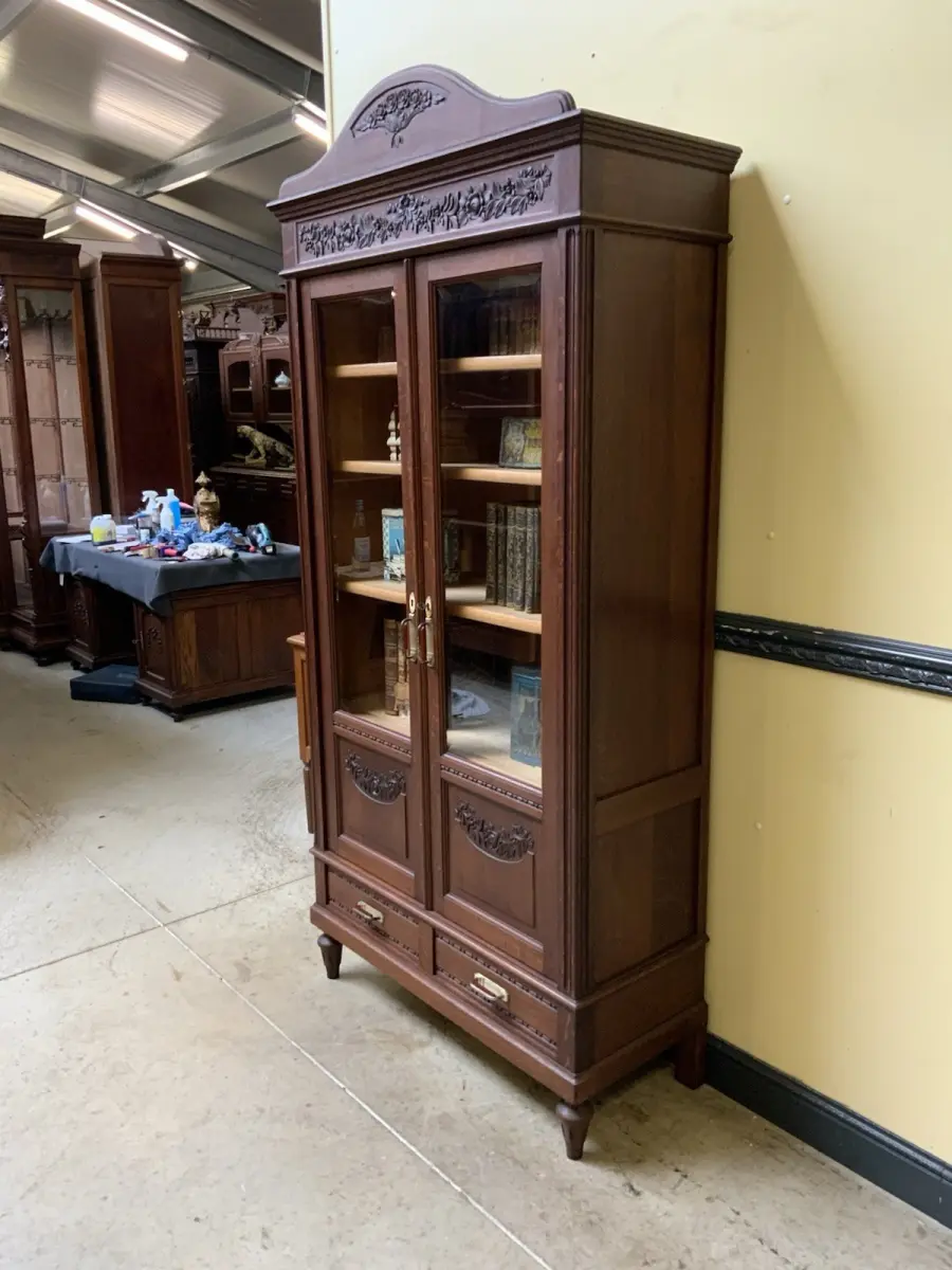Antiker traumhafter Jugendstil Bücherschrank, Vitrine, - Lieferung möglich! 3