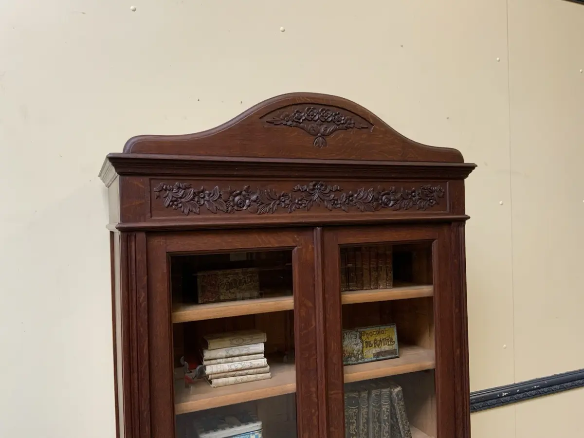 Antiker traumhafter Jugendstil Bücherschrank, Vitrine, - Lieferung möglich! 7