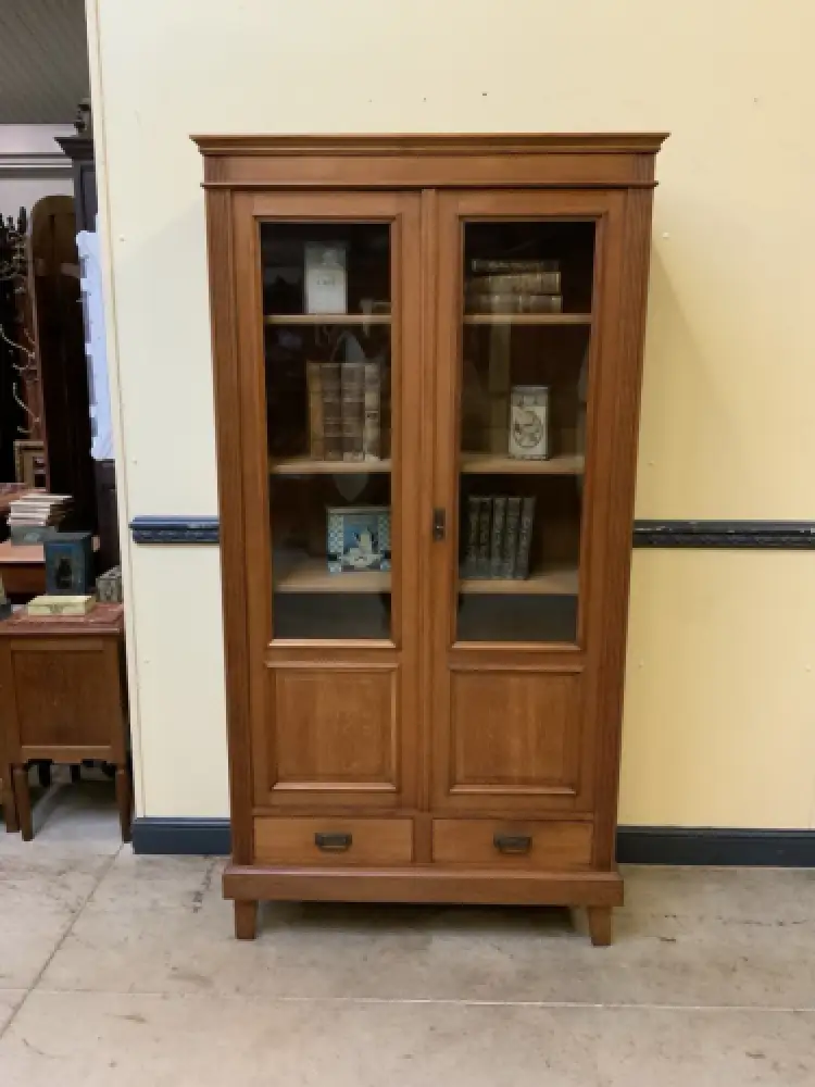 Antiker Jugendstil Bücherschrank, Vitrine, Traumhaft - Lieferung möglich! 0