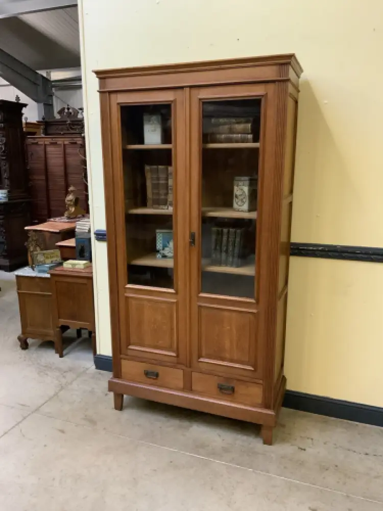 Antiker Jugendstil Bücherschrank, Vitrine, Traumhaft - Lieferung möglich! 2