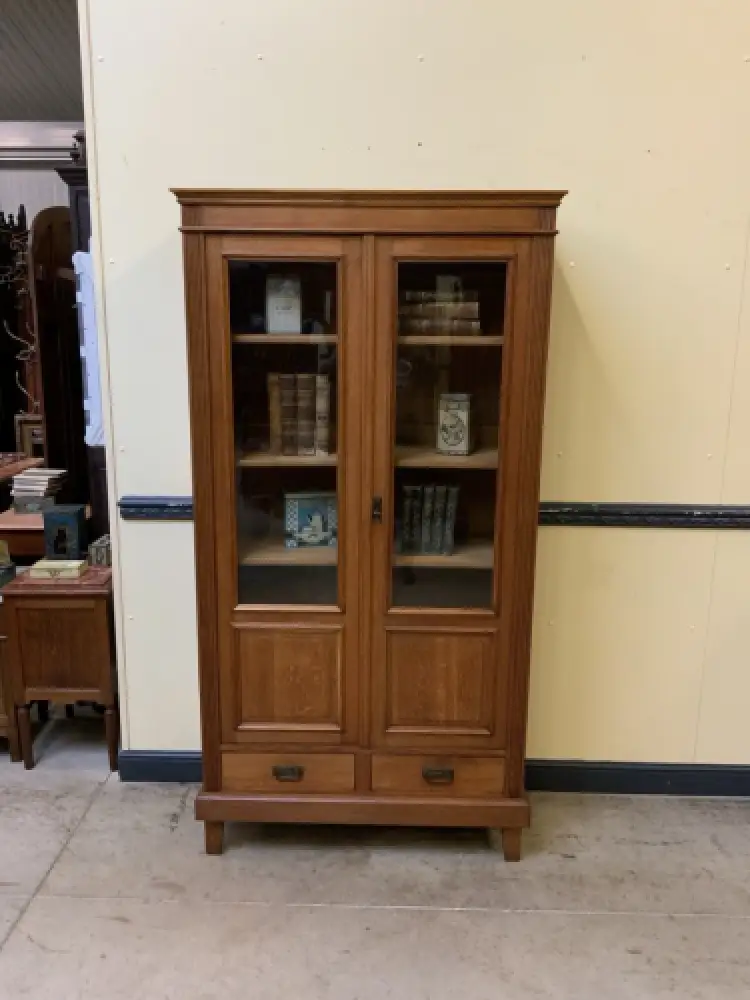 Antiker Jugendstil Bücherschrank, Vitrine, Traumhaft - Lieferung möglich! 4