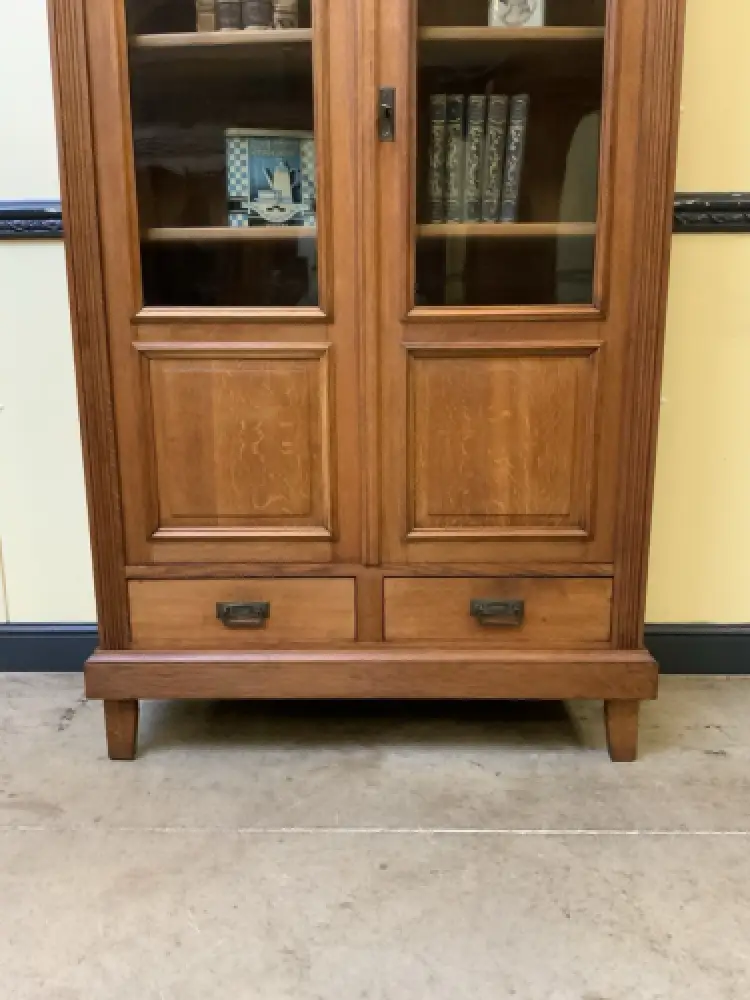 Antiker Jugendstil Bücherschrank, Vitrine, Traumhaft - Lieferung möglich! 9