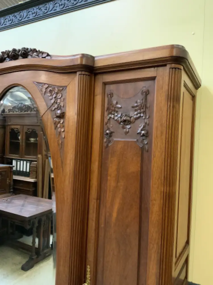 Antik - Nußbaum Kleiderschrank, Wäscheschrank - Jugendstil - Lieferung möglich! 10