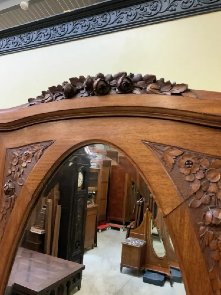 Antik - Nußbaum Kleiderschrank, Wäscheschrank - Jugendstil - Lieferung möglich! 12