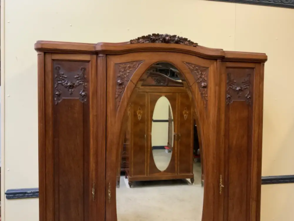 Antik - Nußbaum Kleiderschrank, Wäscheschrank - Jugendstil - Lieferung möglich! 13