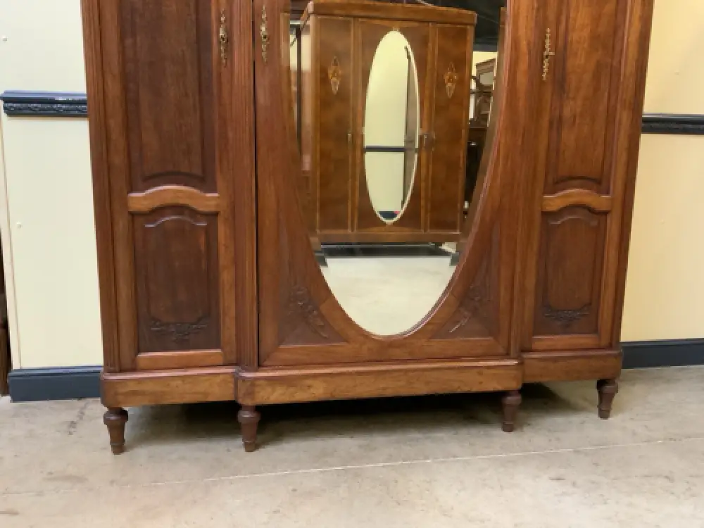 Antik - Nußbaum Kleiderschrank, Wäscheschrank - Jugendstil - Lieferung möglich! 14