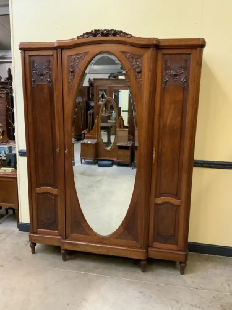 Antik - Nußbaum Kleiderschrank, Wäscheschrank - Jugendstil - Lieferung möglich! 2