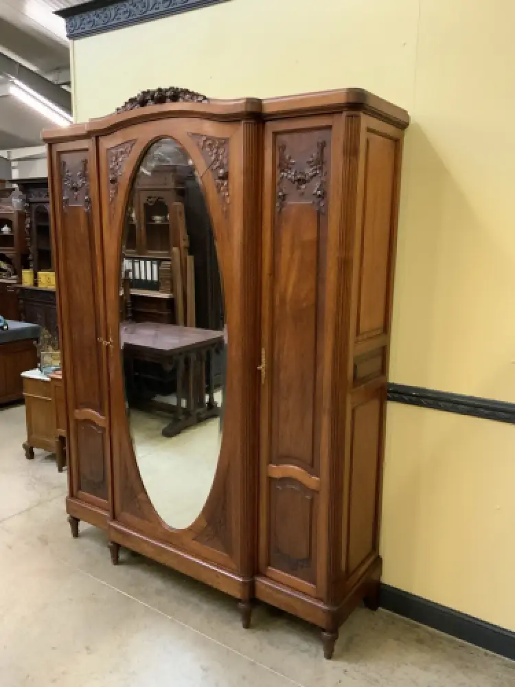 Antik - Nußbaum Kleiderschrank, Wäscheschrank - Jugendstil - Lieferung möglich! 7