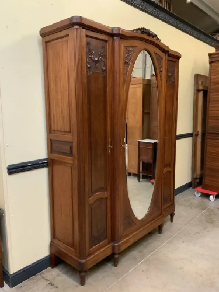 Antik - Nußbaum Kleiderschrank, Wäscheschrank - Jugendstil - Lieferung möglich! 8