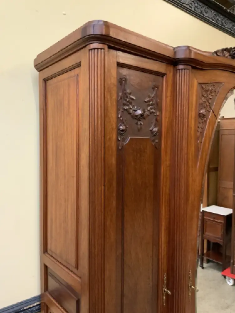 Antik - Nußbaum Kleiderschrank, Wäscheschrank - Jugendstil - Lieferung möglich! 9