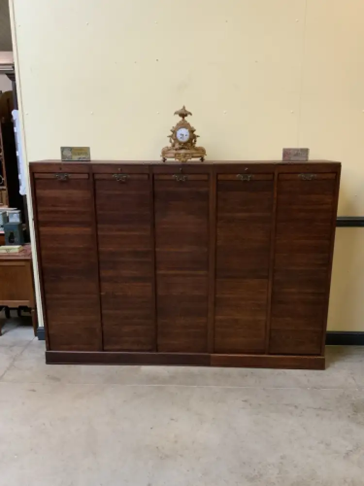 Antiker Art Deco Rolladen Archiv Schrank - Traumhaft - Lieferung möglich! 11