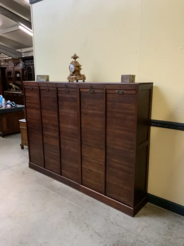 Antiker Art Deco Rolladen Archiv Schrank - Traumhaft - Lieferung möglich! 12