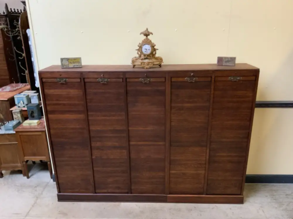 Antiker Art Deco Rolladen Archiv Schrank - Traumhaft - Lieferung möglich! 13