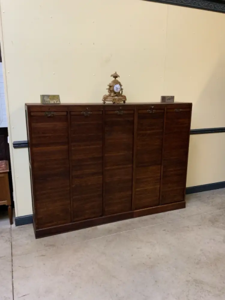 Antiker Art Deco Rolladen Archiv Schrank - Traumhaft - Lieferung möglich! 3