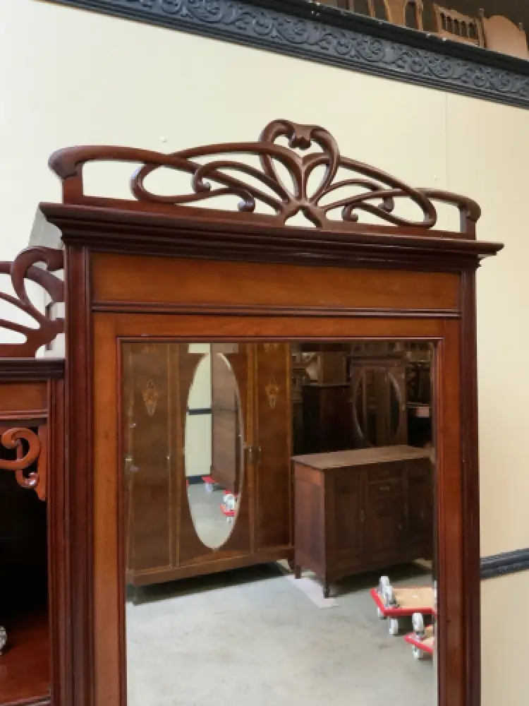 Antik Jugendstil Kleiderschrank, Wäscheschrank- Art Nouveau - Lieferung möglich! 11