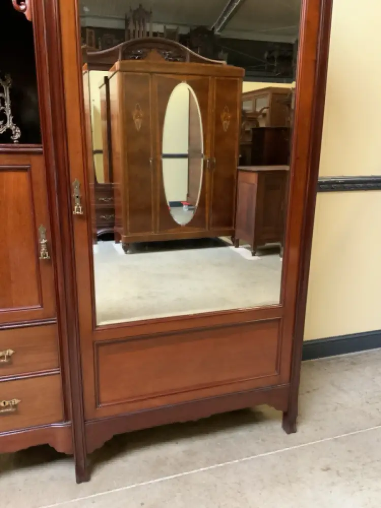 Antik Jugendstil Kleiderschrank, Wäscheschrank- Art Nouveau - Lieferung möglich! 12